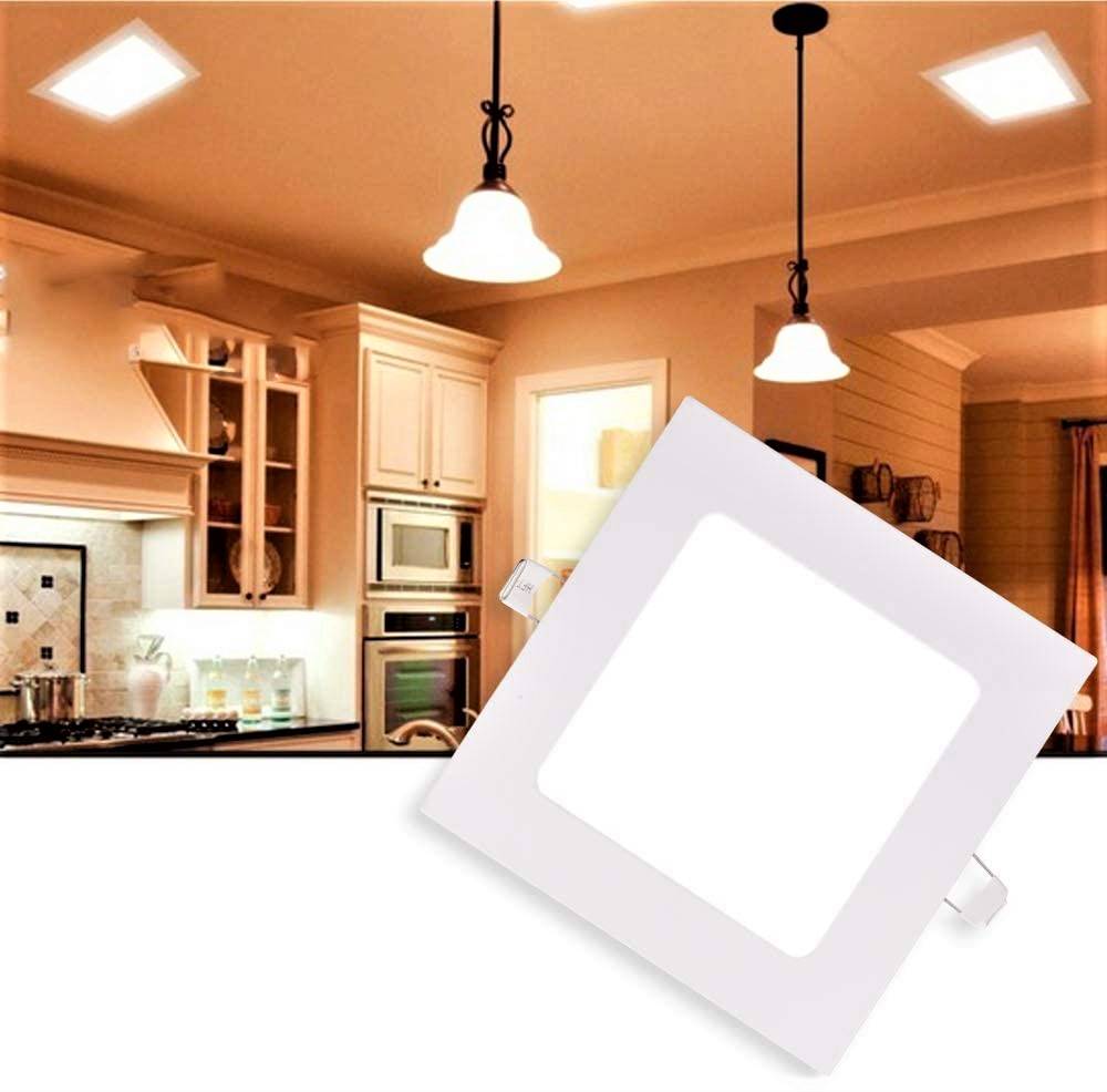 Spot Led 6W Slim Patrat Alb / 113X113Mm Incastrabil Led Spot Light