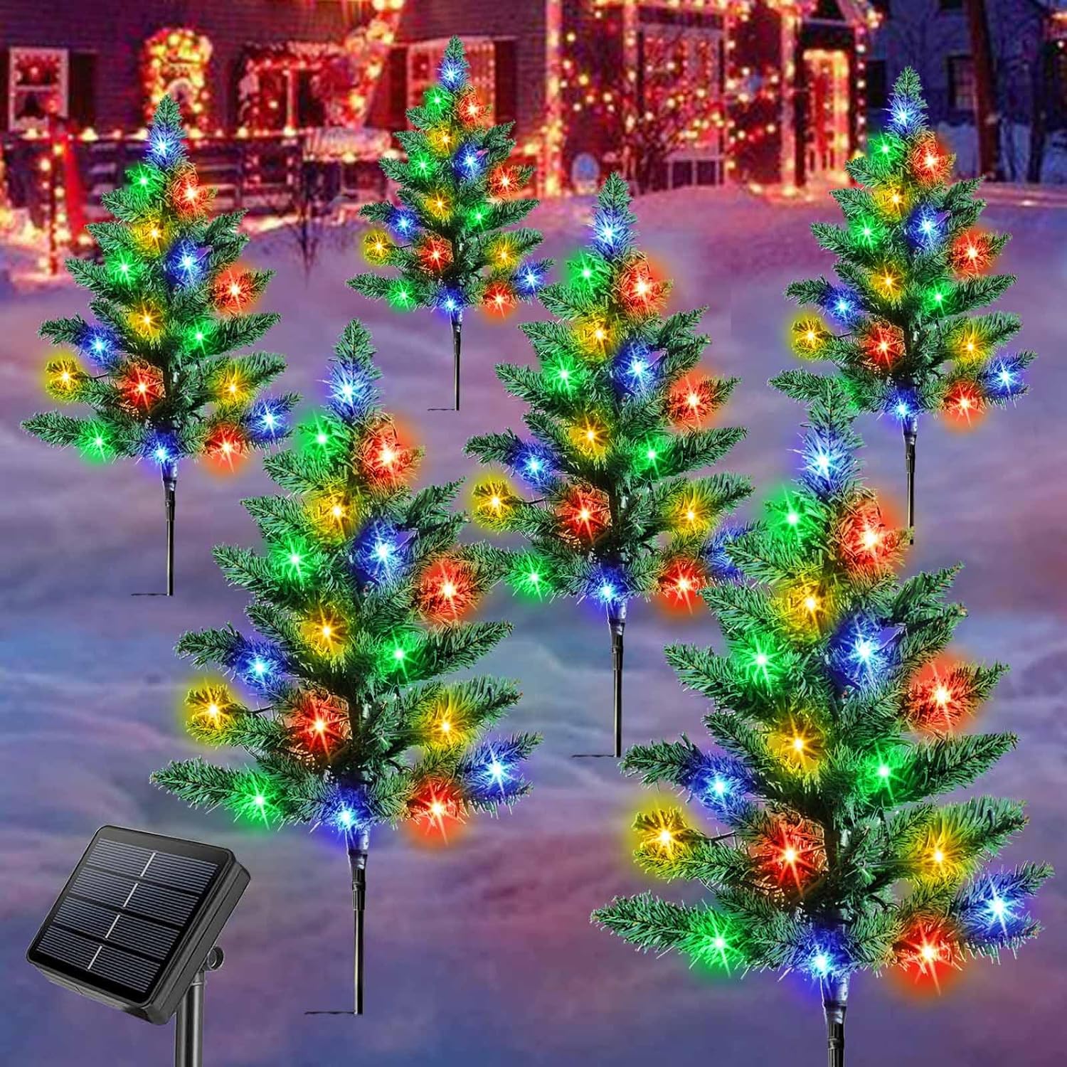 Set 3 Braduti Artificiali Craciun Solari 47Cm Christmas Tree