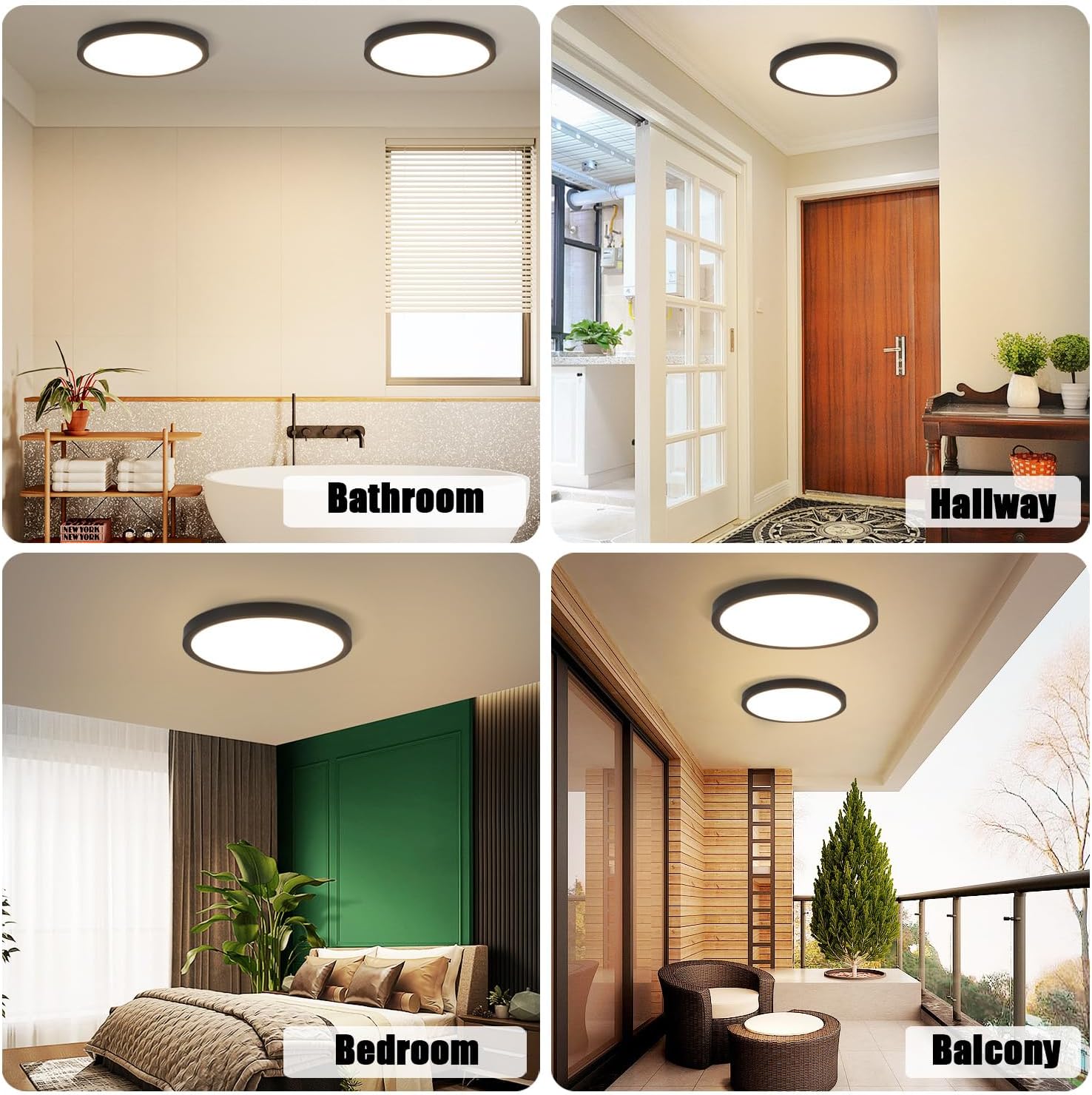 Plafoniera LED Baie 40W 50cm IP40 3 Lumini Echivalent 320W 3 FUNCTII / 40W led ceiling light
