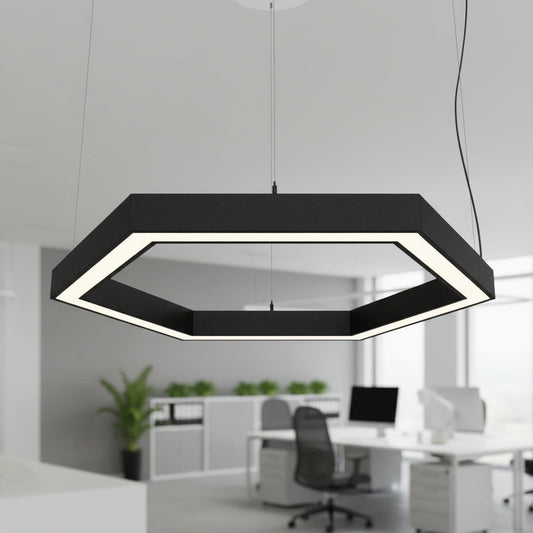 Lustra LED RGBW HexaLine Negru Mat 90W