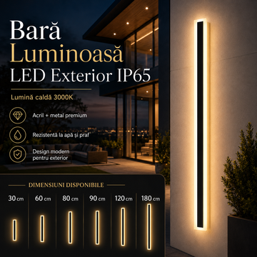 Bara Luminoasa LED Exterior IP65 220V 3000K