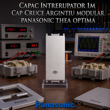 Capac Intrerupator 1M Cap Cruce Argintiu Modular Panasonic Thea Optima
