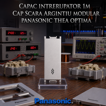 Capac Intrerupator 1M Cap Scara Argintiu Modular Panasonic Thea Optima