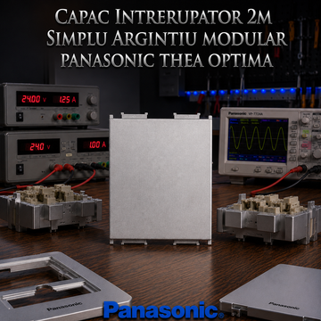 Capac Intrerupator 2M Simplu Argintiu Modular Panasonic Thea Optima