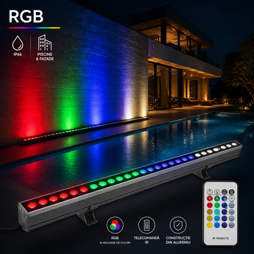 Corp Iluminat LED Arhitectural RGB 36W 100cm IP65