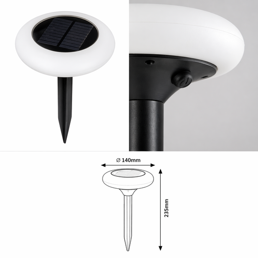 Stalp de Gradina KIVO RGB cu Incarcare Solara Premium