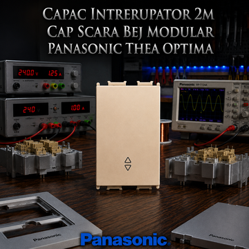 Capac Intrerupator 2M Cap Scara Bej Modular Panasonic Thea Optima