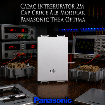 Capac Intrerupator 2M Cap Cruce Alb Modular Panasonic Thea Optima