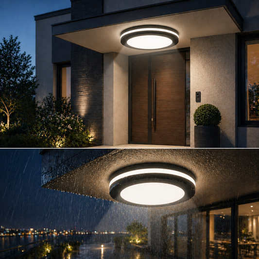 Plafoniera LED 50W 40cm IP44 Miraq Black Exterior