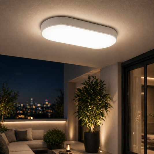 Aplica LED 12W Ovala BAT Alba Exterior Echivalent 100W