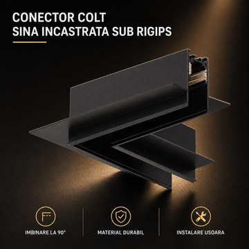 Conector Colt Sina Incastrata Sub Rigips Magnetica