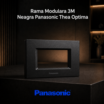 Rama Modulara 3M Neagra Panasonic Thea Optima