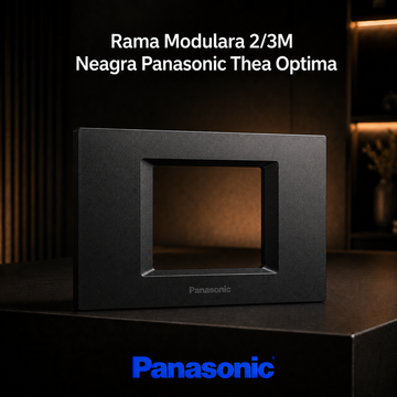 Rama Modulara 2/3M Neagra Panasonic Thea Optima