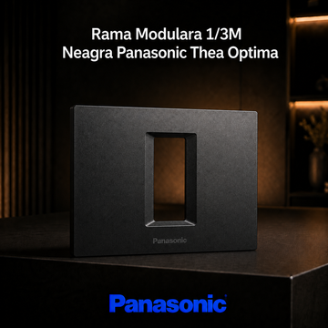Rama Modulara 1/3M Neagra Panasonic Thea Optima