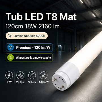 Tub LED T8 Mat 120cm 18W 2160 lm 4000K Premium