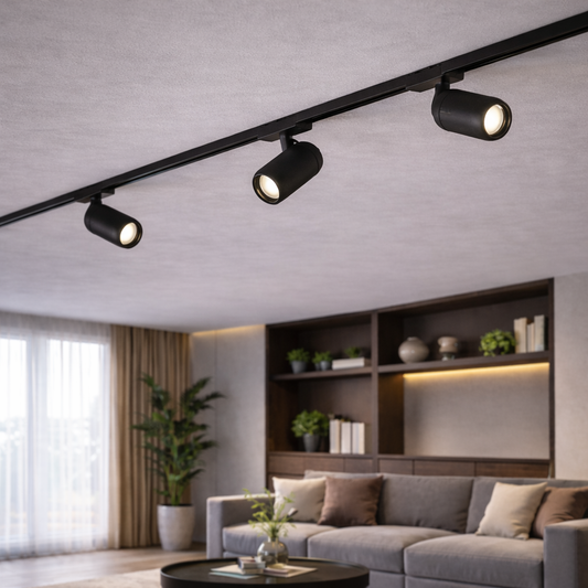 Spot LED Cilindric Urban Track Reglabil 6W 4000K Negru