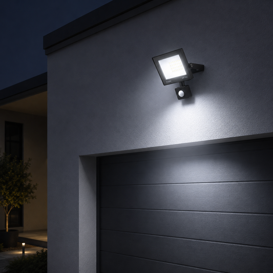 Proiector LED FLOOD Black 20W IP54 cu Senzor 6500K