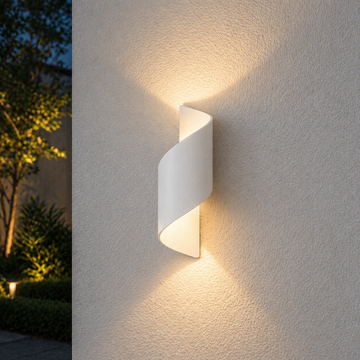 Aplica LED Exterior 10W Spirala Alba