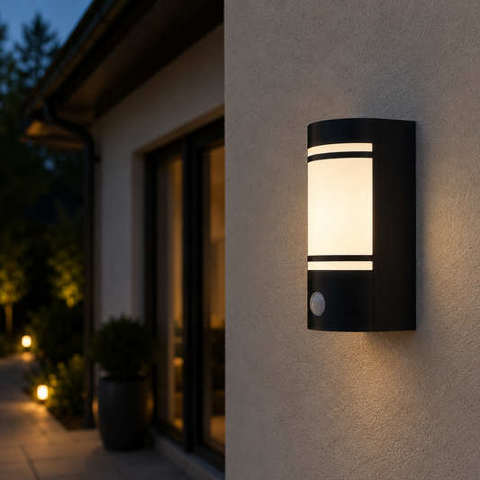 Aplica Exterior CERNO Black cu Senzor 20CM