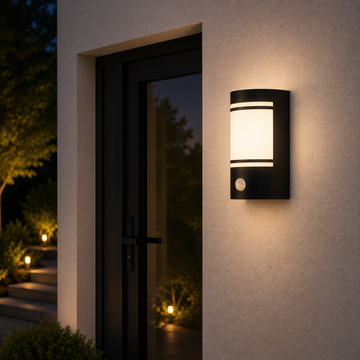 Aplica Exterior CERNO Black cu Senzor 20CM