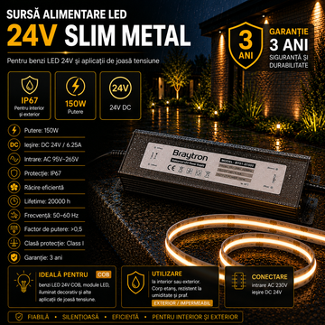 Sursa de Alimentare LED Impermeabila IP67 150W 24V