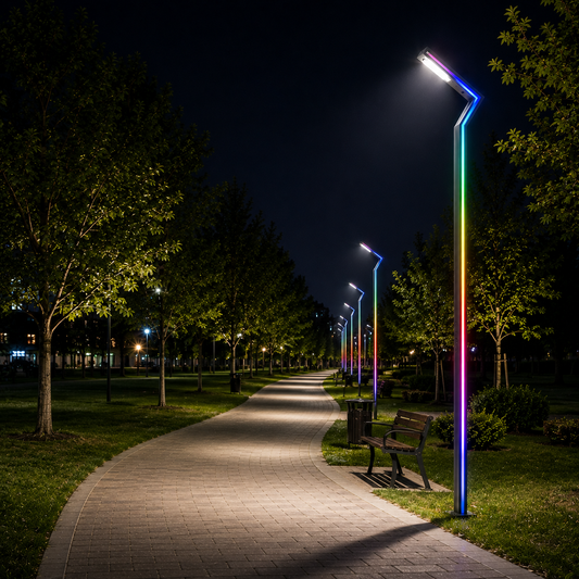 Stalp Iluminat Stradal 30W RGB Telecomanda 3.5m