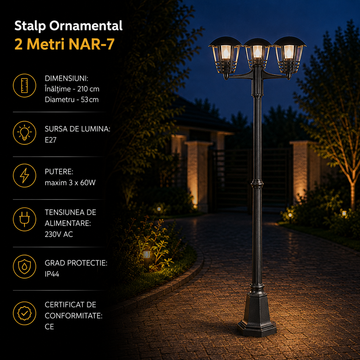 Stalp Ornamental 2 Metri NAR-7