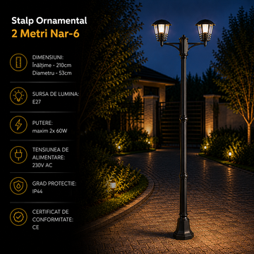 Stalp Ornamental 2 Metri Nar-6