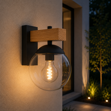 Aplica Exterior BUFALATA Black & Brown Eglo