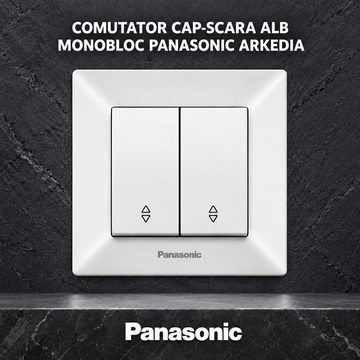 Comutator Cap-Scara Alb Monobloc Panasonic Arkedia