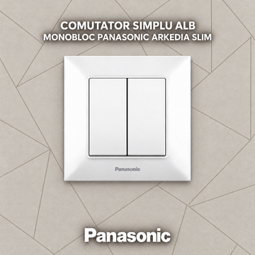 Comutator Simplu Alb Monobloc Panasonic Arkedia Slim
