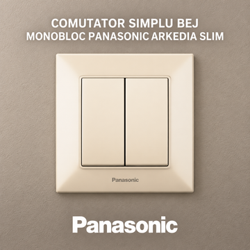 Comutator Simplu Bej Monobloc Panasonic Arkedia Slim