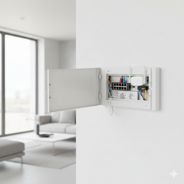 Capac Alb Mat Pentru Cutie De Multimedia 1 Rand 16 module