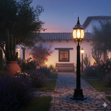 Stalp Gradina Negru 120cm