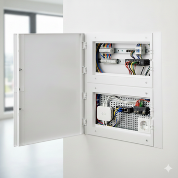 Capac Alb Mat Pentru Cutie De Multimedia 2 Randuri 32 Module