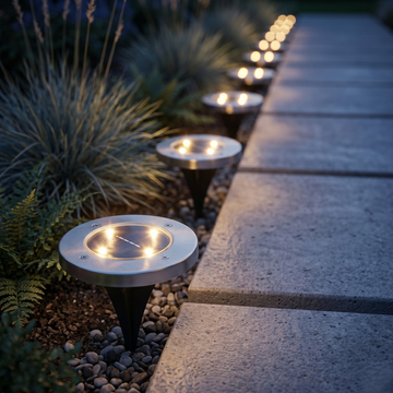 Stalp LED Gradina Premium ALURO cu Incarcare Solara 12CM