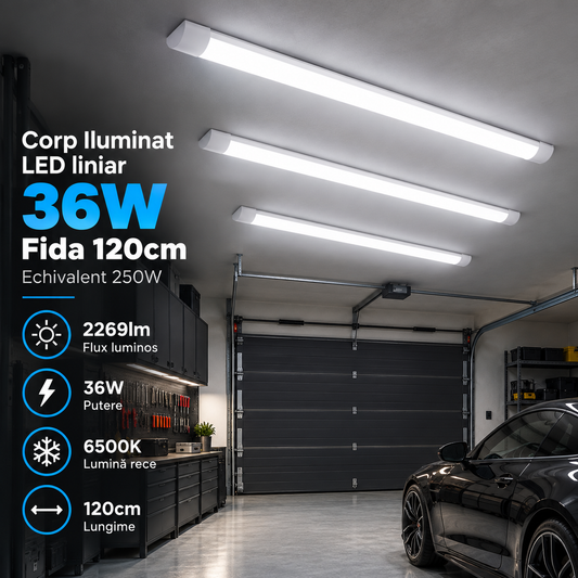 Corp Iluminat LED liniar 36W Fida 120cm Echivalent 250W