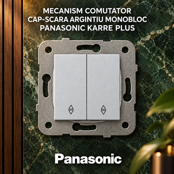 Mecanism Comutator Cap-Scara Argintiu Monobloc Panasonic Karre Plus