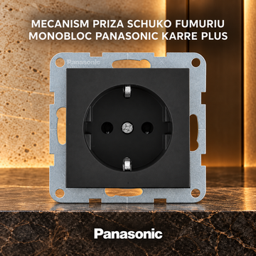 Mecanism Priza Schuko Fumuriu Monobloc Panasonic Karre Plus