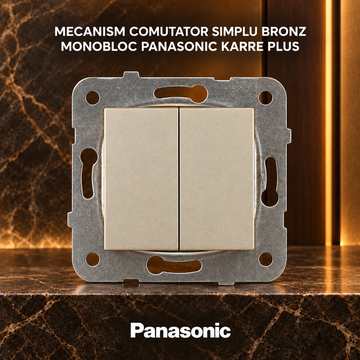 Mecanism Comutator Simplu Bronz Monobloc Panasonic Karre Plus