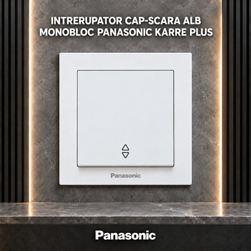 Intrerupator Cap-Scara Alb Monobloc Panasonic Karre Plus