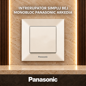 Intrerupator Simplu Bej Monobloc Panasonic Arkedia