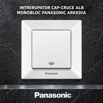 Intrerupator Cap-Cruce Alb Monobloc Panasonic Arkedia