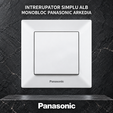 Intrerupator Simplu Alb Monobloc Panasonic Arkedia