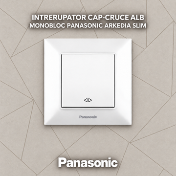 Intrerupator Cap-Cruce Alb Monobloc Panasonic Arkedia Slim