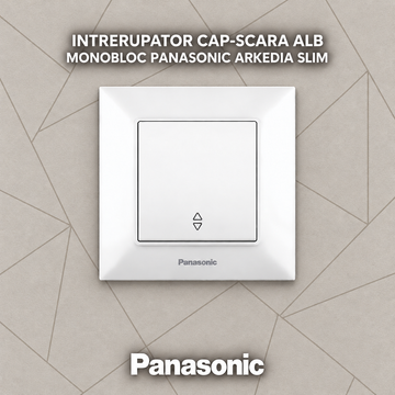 Intrerupator Cap-Scara Alb Monobloc Panasonic Arkedia Slim