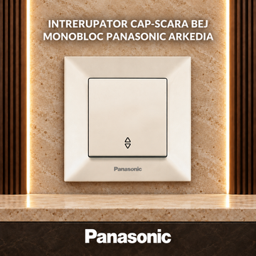 Intrerupator Cap-Scara Bej Monobloc Panasonic Arkedia