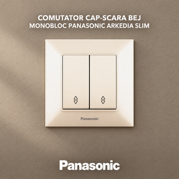 Comutator Cap-Scara Bej Monobloc Panasonic Arkedia Slim