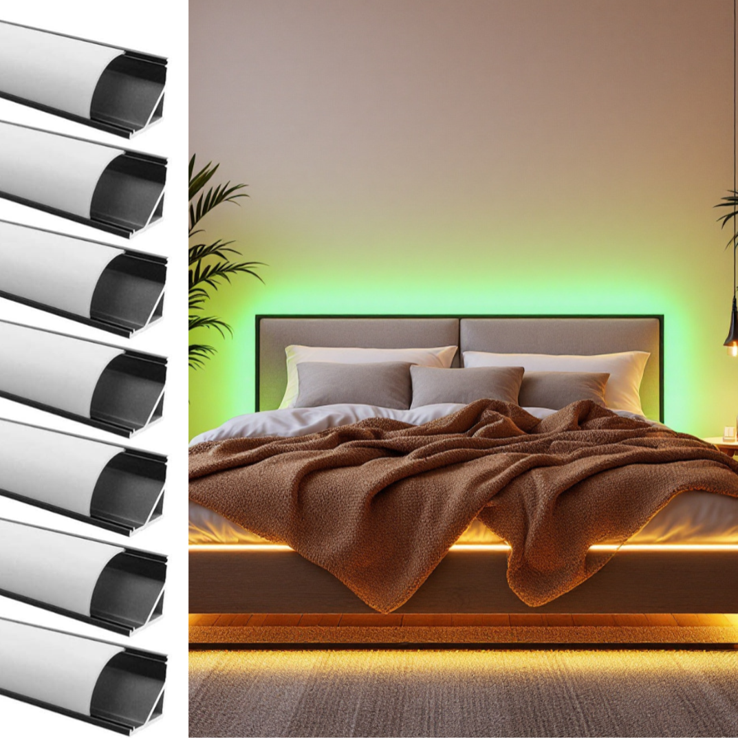 Profil LED 90 Grade Slim 2 Metri Negru LED Strips