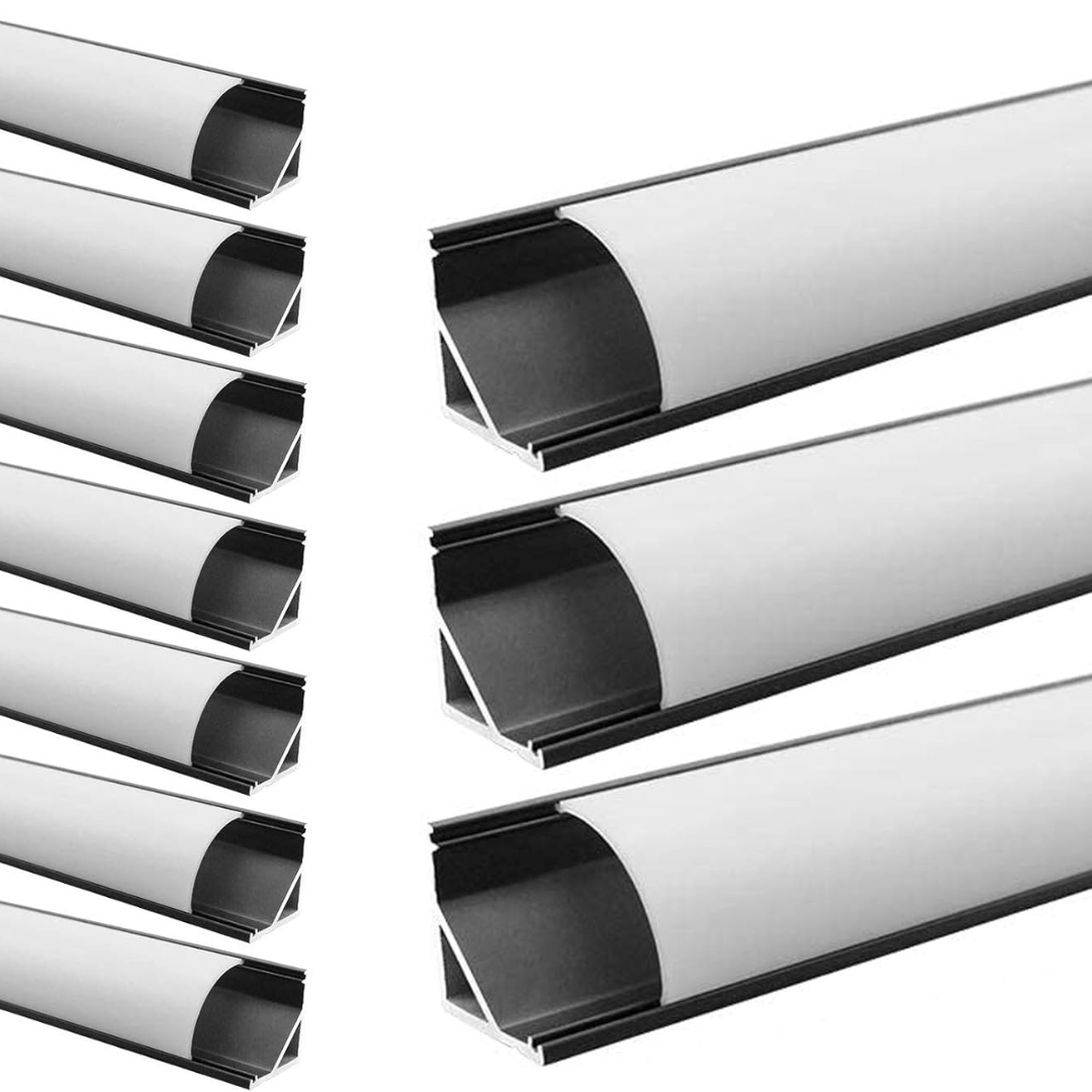 Profil LED 90 Grade Slim 2 Metri Negru. Profile din aluminiu pentru un unghi de 90 grade , colt , cu dispersor mat la cele mai mici preturi! Livrare rapida!